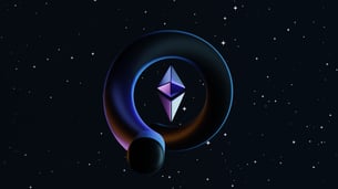 A picture showing Ethereum's logo
